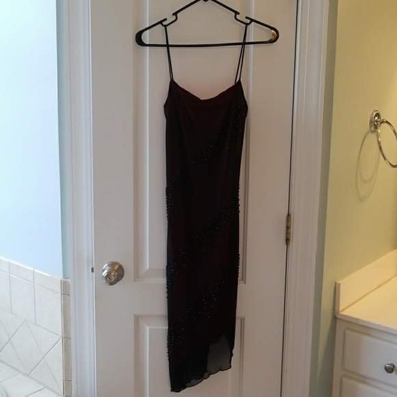 My Michelle Dresses & Skirts - Black and red stunning dress with mesh and beads